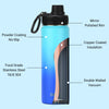 DRINCO® 22oz Stainless Steel Sport Water Bottle - Morning Sky Blue