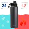 DRINCO® 40oz Stainless Steel Sport Water Bottle - Black